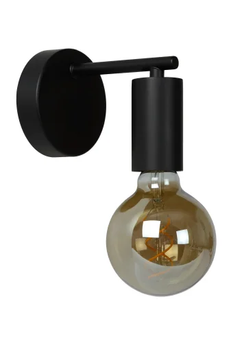 Бра лофт Leanne 21221/01/30 Lucide чёрный на 1 лампа, основание чёрное в стиле лофт современный  фото 2